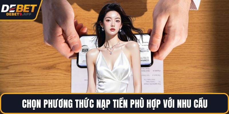 Chọn phương thức nạp tiền phù hợp với nhu cầu